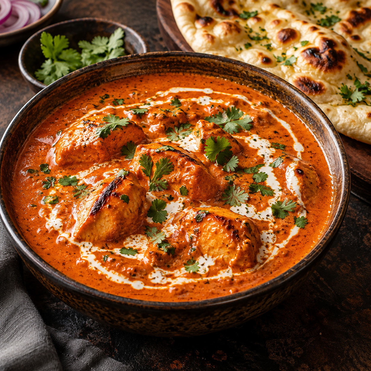 Butter Chicken mit Naan